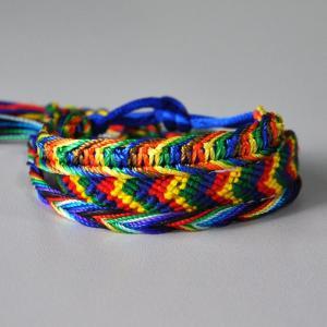 Rainbow Handmade Multicolor Cotton Friendship Bracelet Set on Luulla