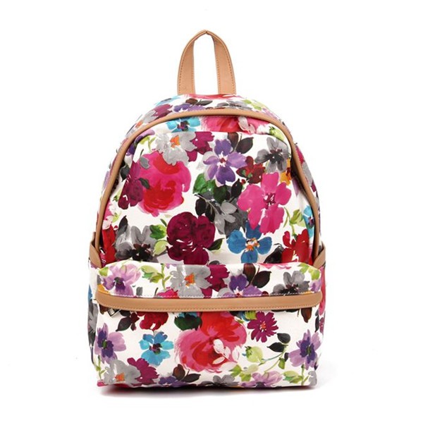 Printed Floral Backpack For Women on Luulla